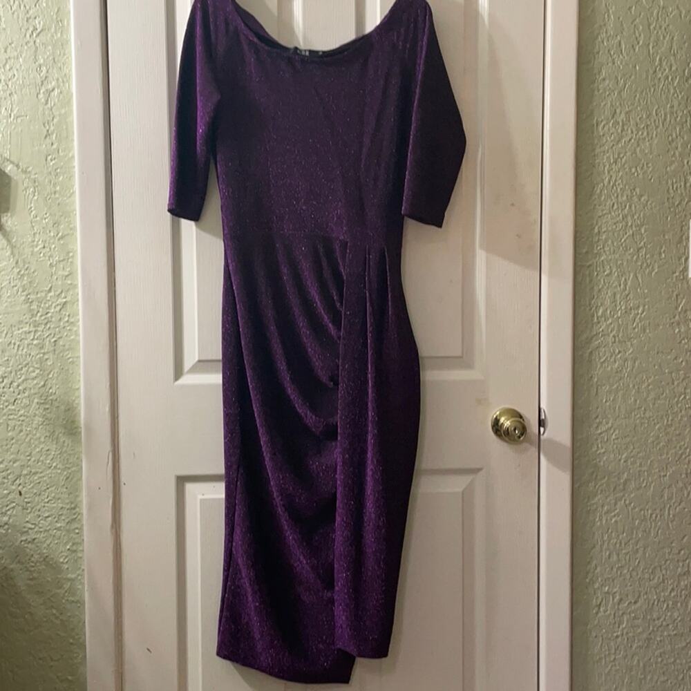 CBR Exclusive Selection Purple/Black  Metalic Stretch Shimmery Sparkle Size L